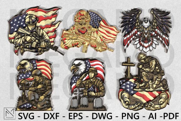 American Heroes Eagle Bundle: 7 Powerful 4th July Designs
