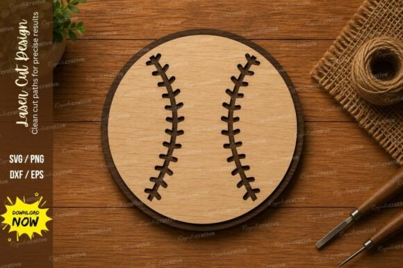 Baseball Circle SVG: Premium Laser Cut Design