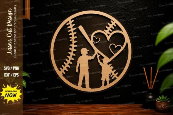 Baseball Couple Love Laser Cut SVG Design Set