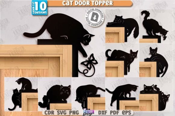 Create Charming Decor with Cat Door Corners Laser Cut Bundle