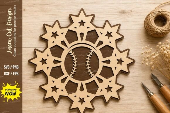 Create H1 From Baseball Snowflake Laser Cut SVG Design MAXIMUM 60 CHARACTERS with Rules Natural, not keyword stuffing, Plain text title only, no list, no explanation, no quotes, no markdown