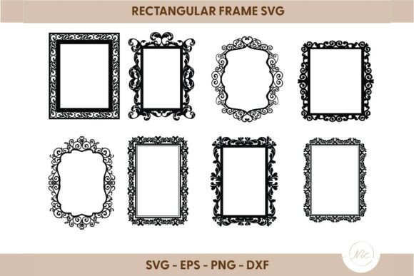 Decorative Rectangular Frame Laser Cut Designs