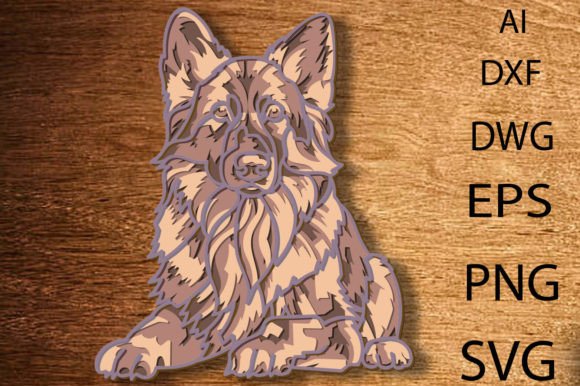 German Shepherd Multilayer Svg/Vector Design for Crafters