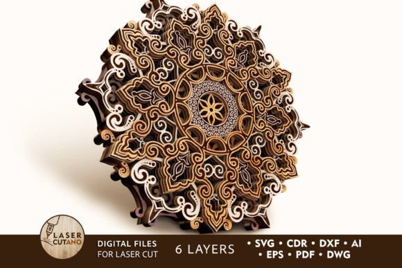 Mandala Engraved Art: Elevate Your Space with Laser Cut Design