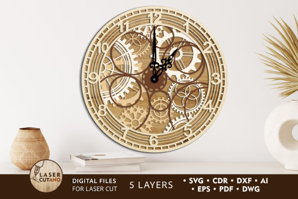 Multilayered Clock: Laser Cut Files for Creative Projects