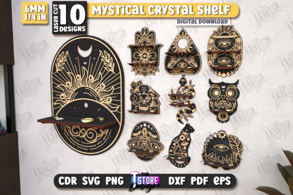 Mystical Crystal Shelf Laser Cut Bundle
