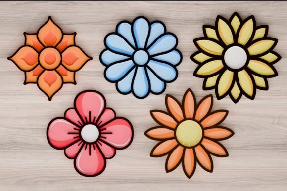 Spring Flower SVG Bundle for Laser Cut Projects