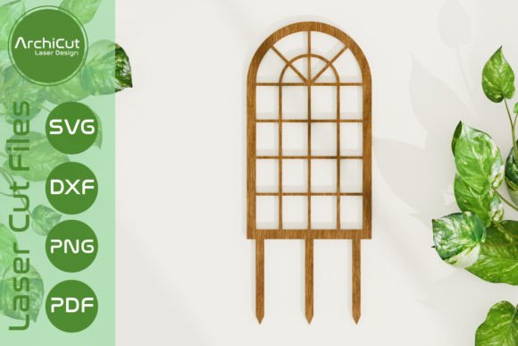 Window Trellis for Plant Climbing Laser Cut Design