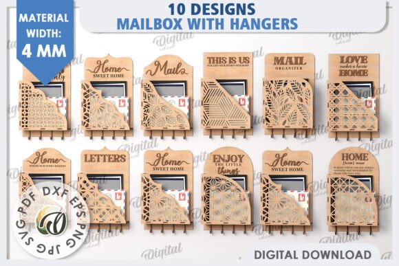Wooden Key Holders LaserCut Bundle: Craft Your Own Decor